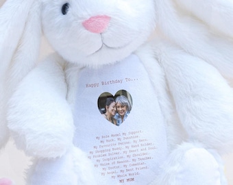 Personalized Photo Bunny: Sentimental Gift for Mum