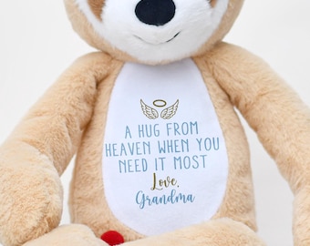 Personalized Sloth Stuffed Animal: Grandma Memorial Gift