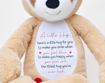 Sloth Plush: Personalized Get Well Gift, Emotional Support Stuffed Animal