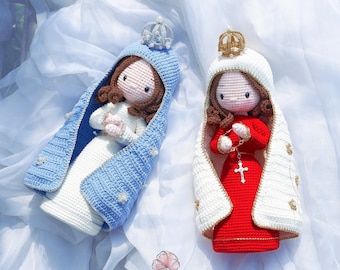 Muñeca de ganchillo de la Santísima Virgen María: Amigurumi de la Santísima  Virgen de Peluche