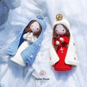 The Blessed Mary Crochet, Crochet Mother Maria, Blessed Virgin Mary Stuffed, Holy Mary Amigurumi Doll, Christian Gift, Christmas Gifts.