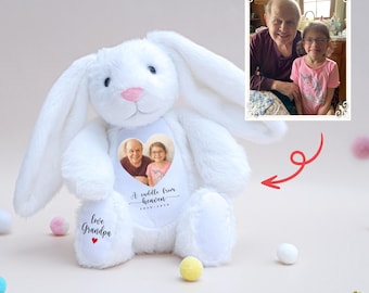 Custom Photo Bunny Plush: Memorial Gift, In Loving Memory