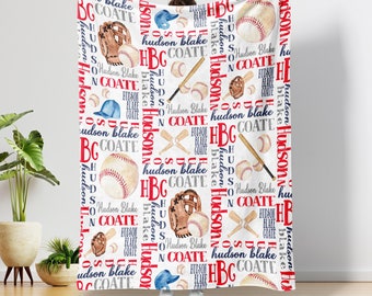 Personalized Baseball Baby Blanket: Soft Fleece, Sports Theme