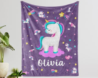 Custom Unicorn Baby Blanket: Personalized Fleece Gift