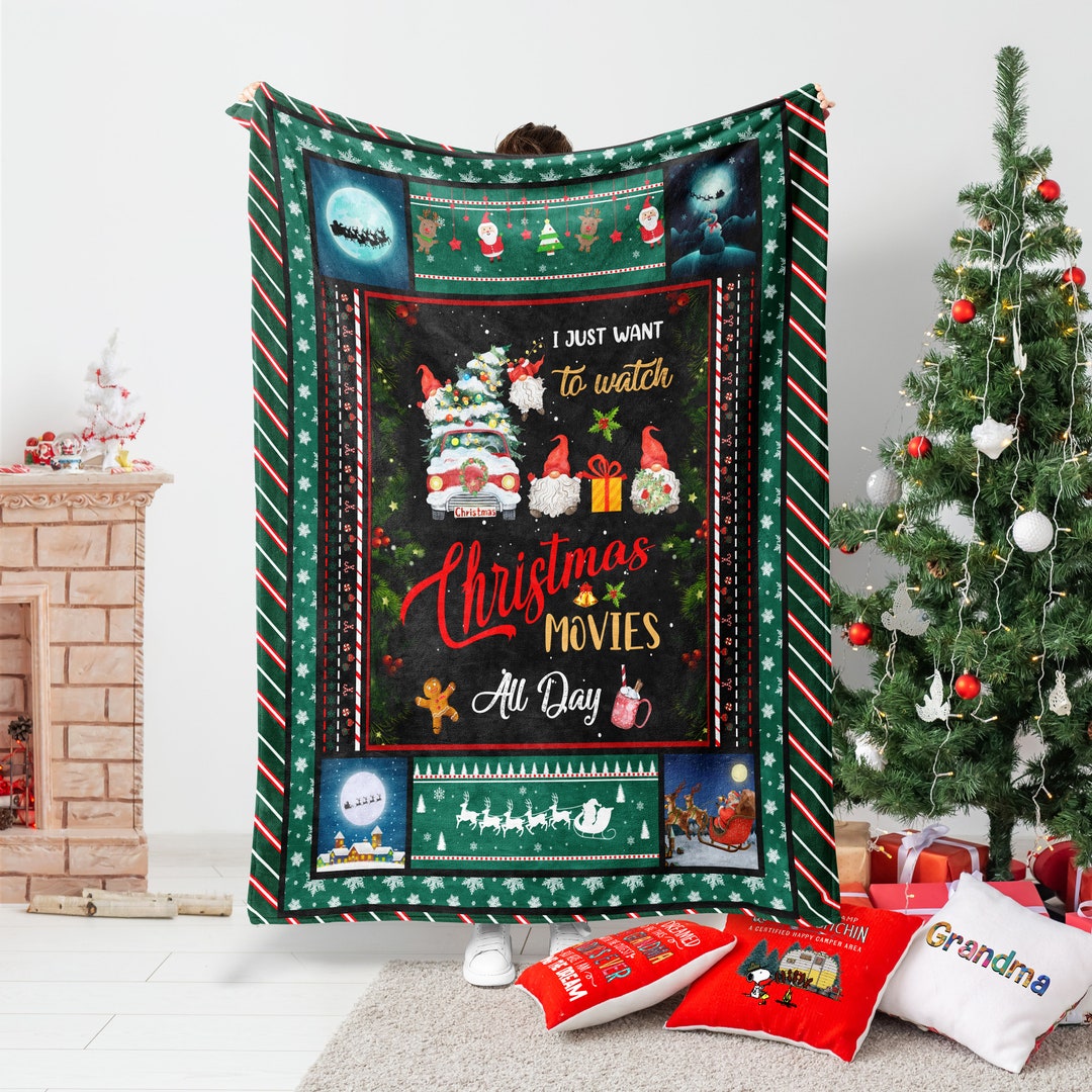 Christmas Movies Blanket, Custom Christmas Movies Blanket, Custom