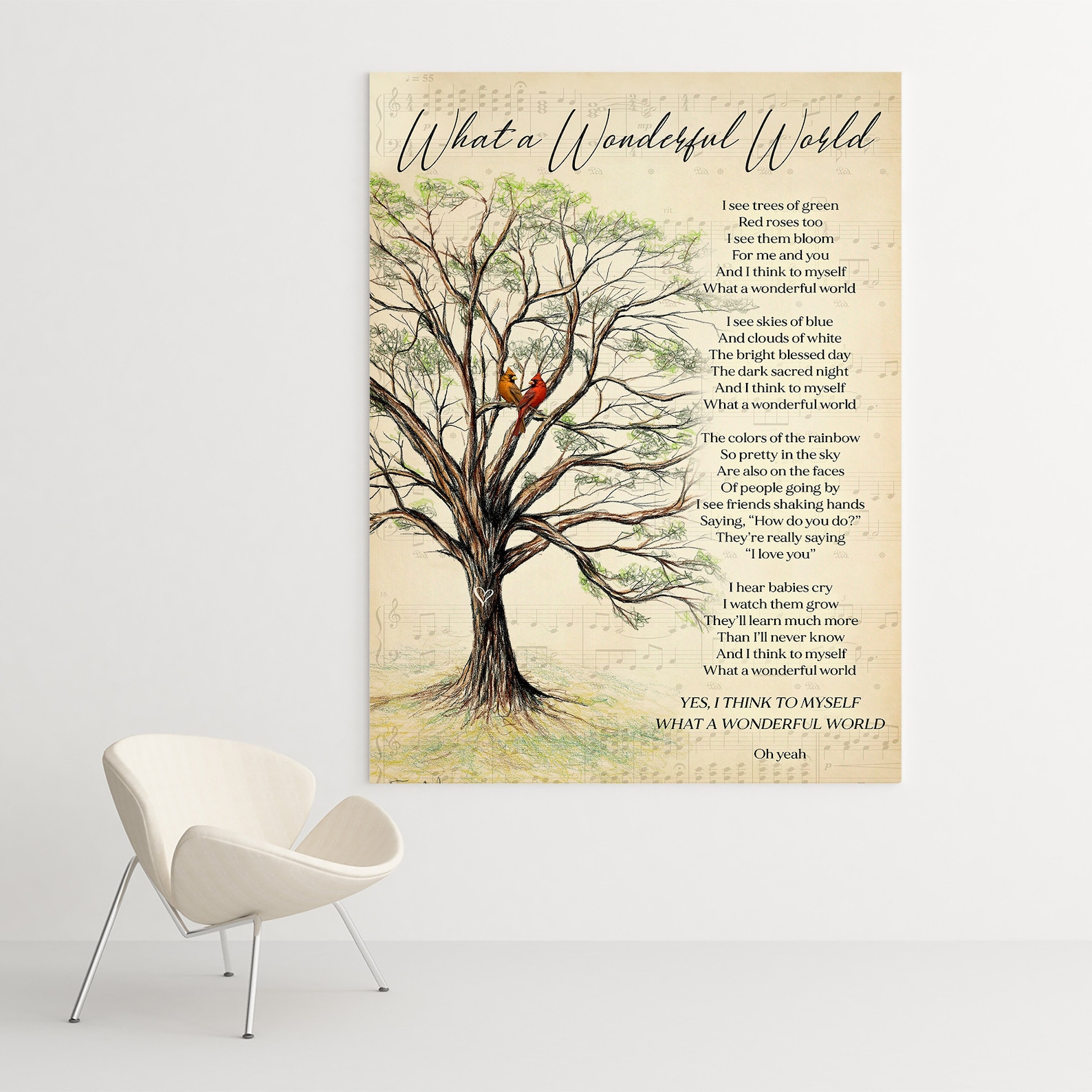 Canvas & Poster i See Trees of Green Red Roses Too I Etsy