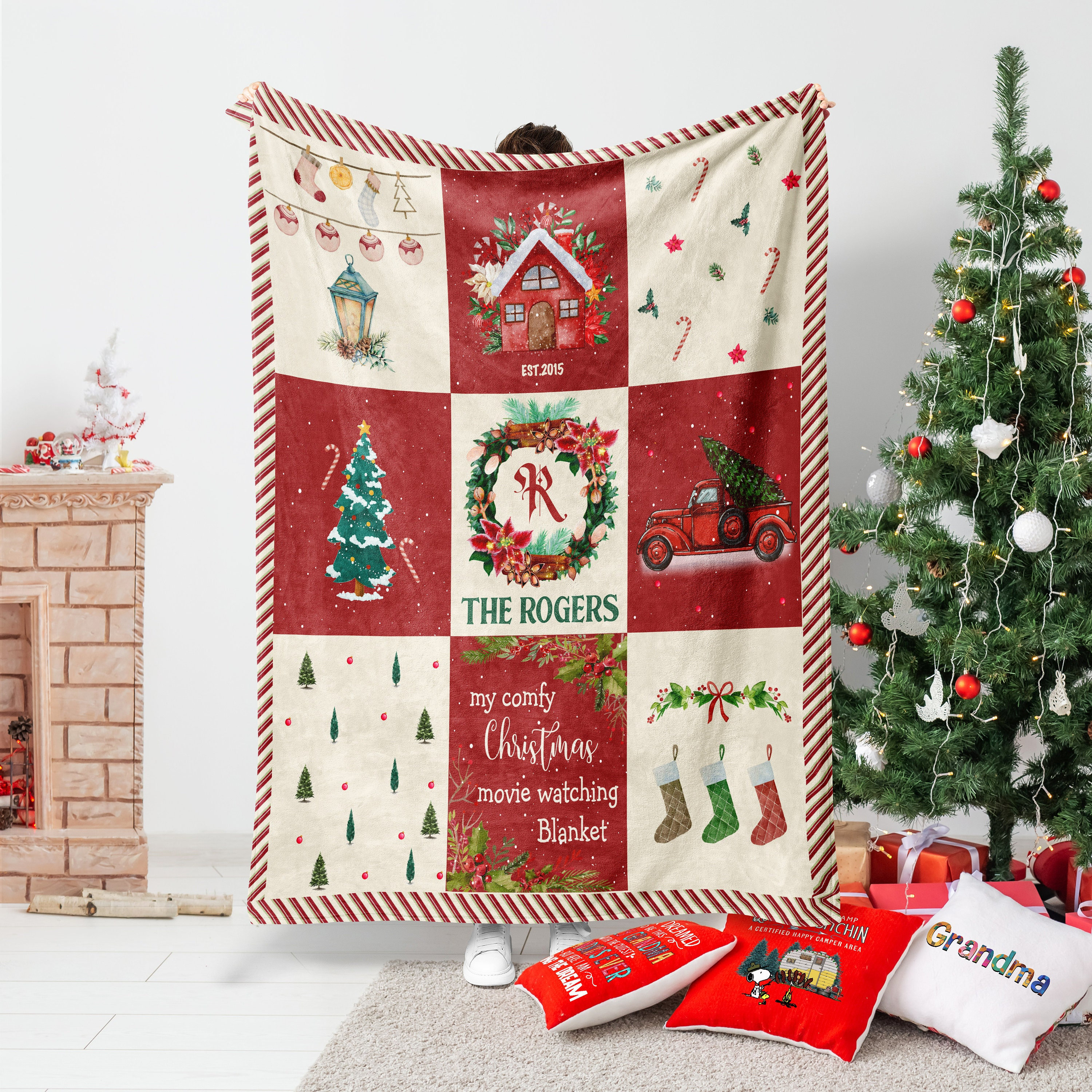 Personalized Friends Movie Series Gifts Christmas Blanket - Jolly Family  Gifts