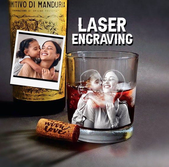 Etched Photo Whiskey Glass: Custom Laser Engraved Bourbon Glass