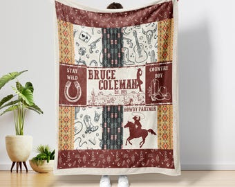 Custom Cowboy Baby Blanket: Western Nursery Decor