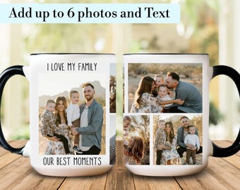 Custom Photo Collage Coffee Mug with personalization for Mothers day mug Personalized image mug for Mom Picture collage gift mug for Mom.