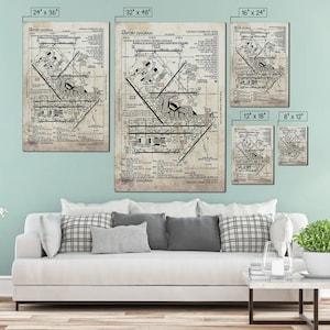 Pode incluir: Uma impress&atilde;o de diagrama de aeroporto de estilo vintage do Aeroporto Internacional O'Hare de Chicago. A impress&atilde;o est&aacute; dispon&iacute;vel em v&aacute;rios tamanhos, incluindo 61x91 cm, 81x122 cm, 41x61 cm, 30x46 cm e 20x30 cm.