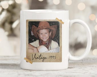 Custom Photo Mug: Personalized Vintage Birthday Gift