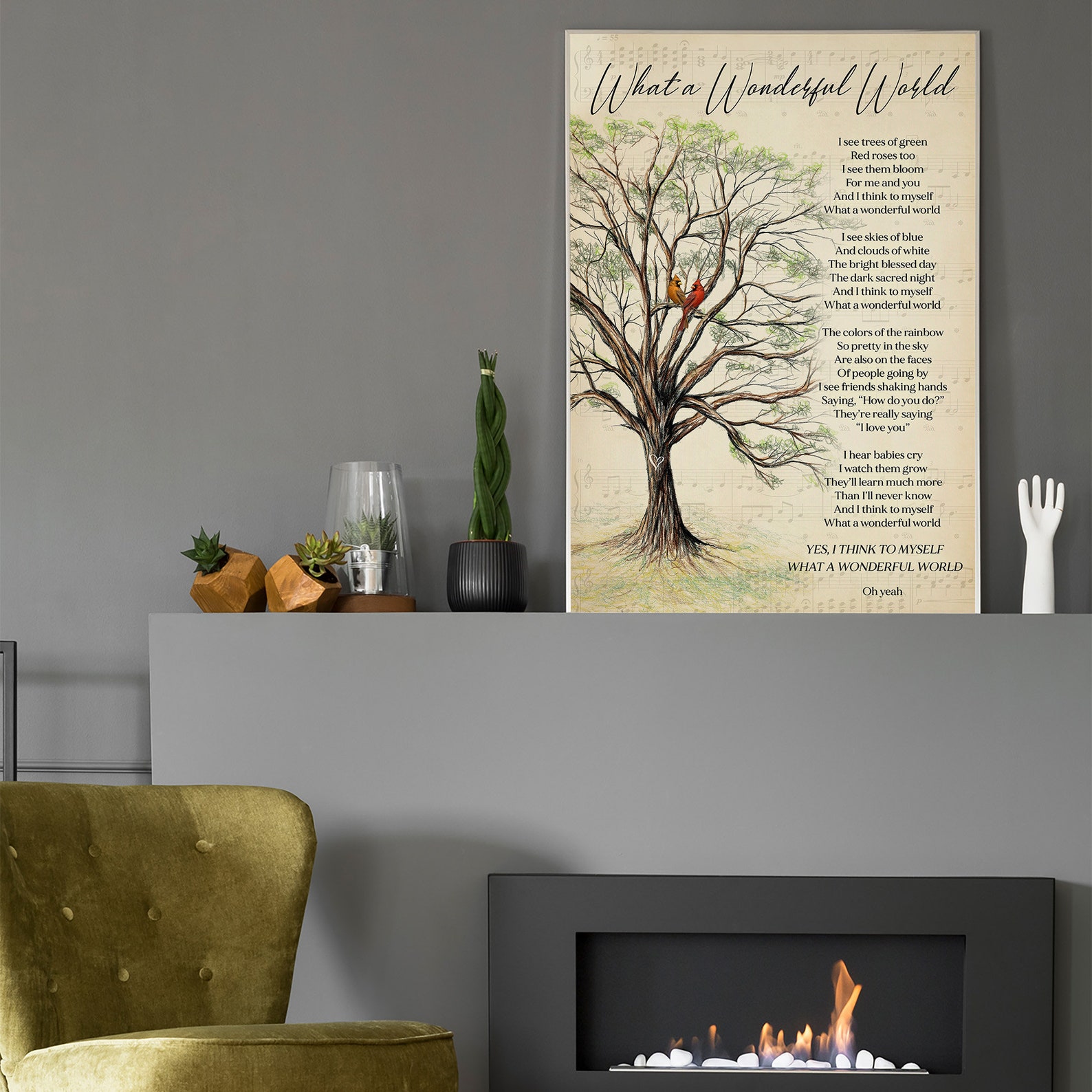 Canvas & Poster i See Trees of Green Red Roses Too I - Etsy