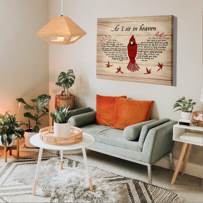 Cardinal Memorial Canvas: Bereavement Gift, Loss of Loved One - Etsy