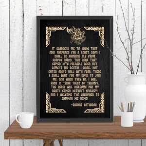 Poster Viking, Canvas Viking, Viking's Gift, Art Man Cave Norse, Viking Gift, Viking Gift For Him, Gift Wall Decor