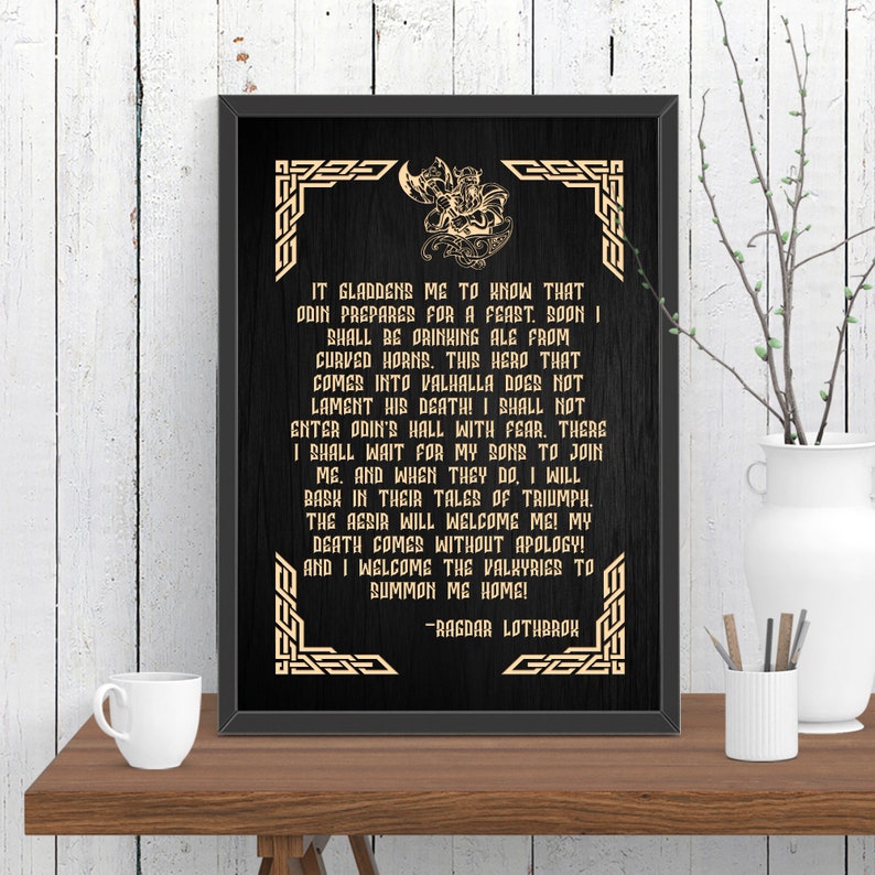 Poster Viking, Canvas Viking, Viking's Gift, Art Man Cave Norse, Viking Gift, Viking Gift For Him, Gift Wall Decor