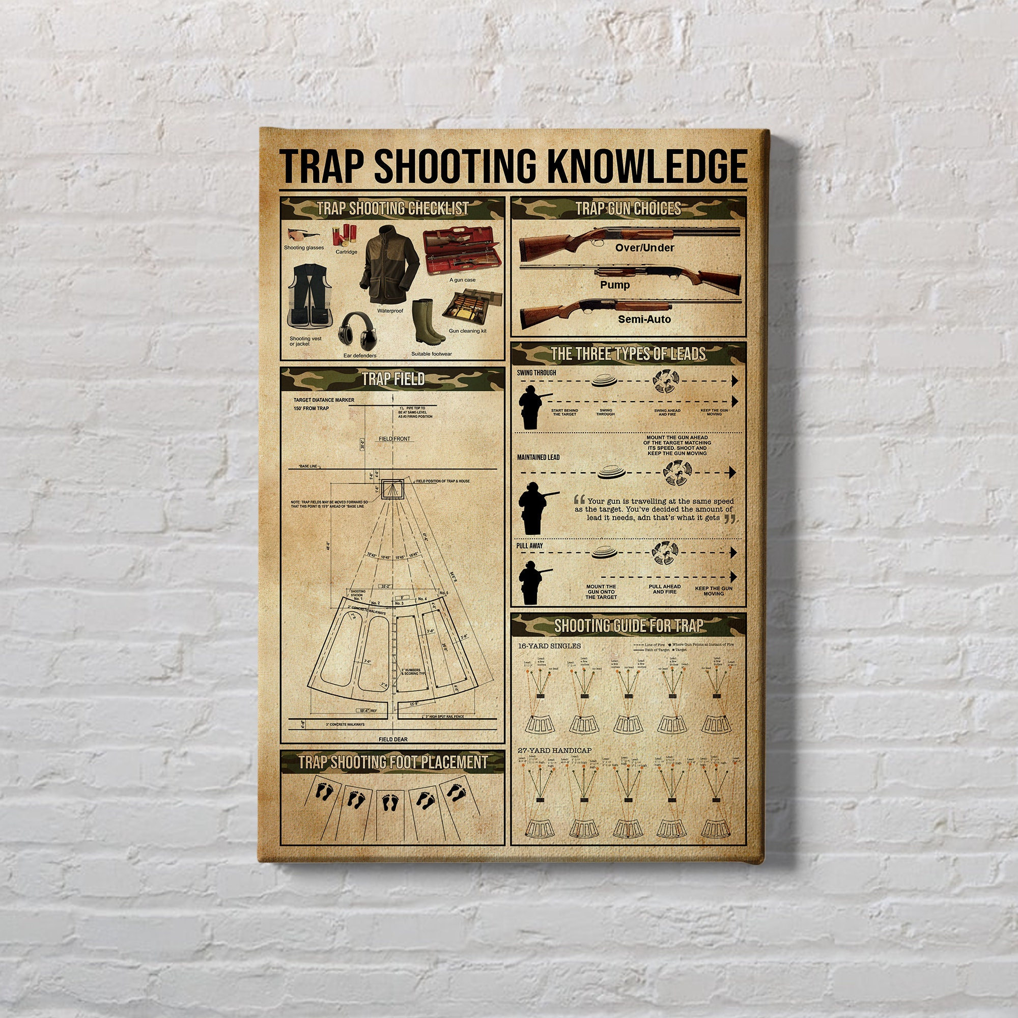 Trap Shooting Poster Trap Shooting Canvas Trap Shooting Etsy