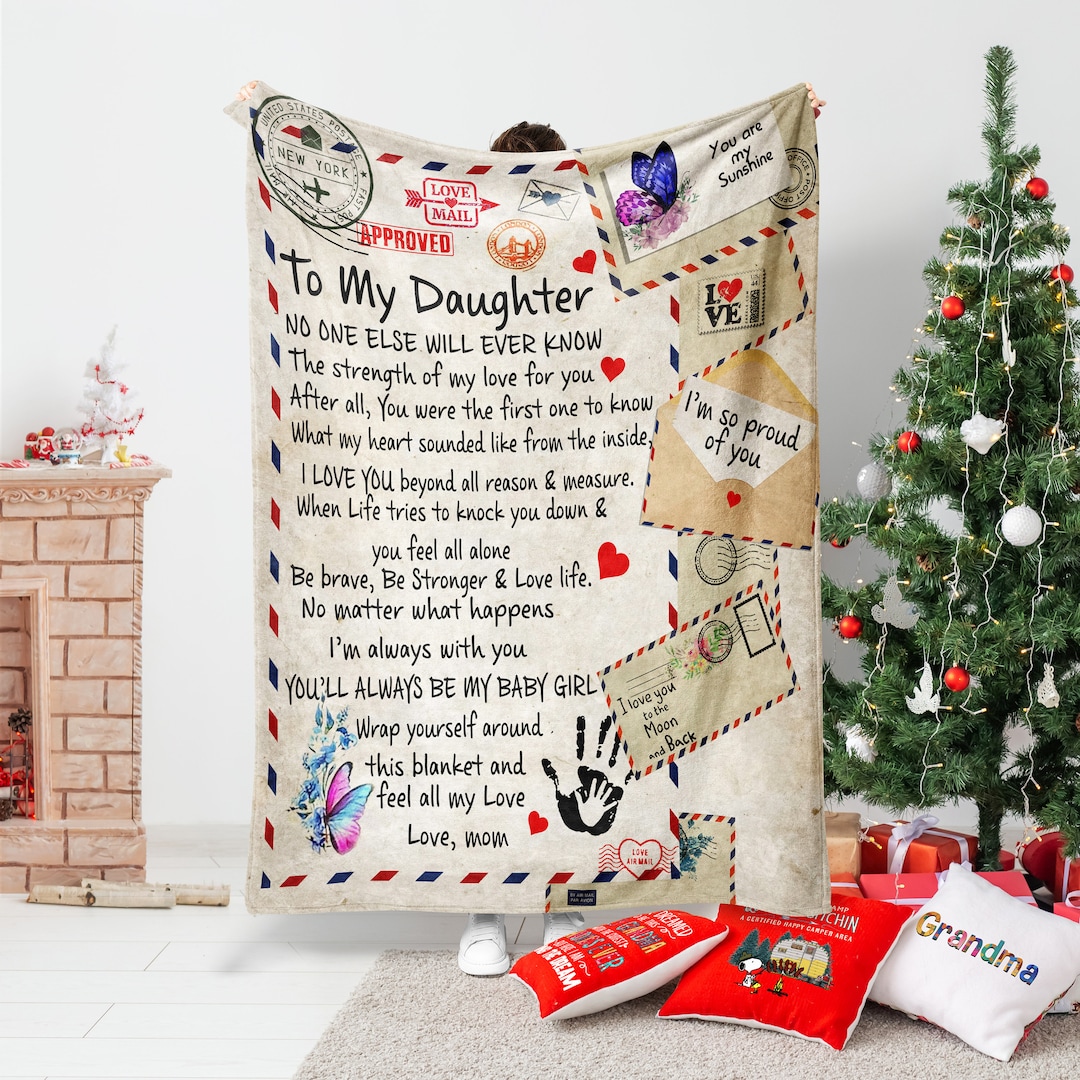 To My Daughter Blanket, Custom Name Blanket, Family Throw Blanket