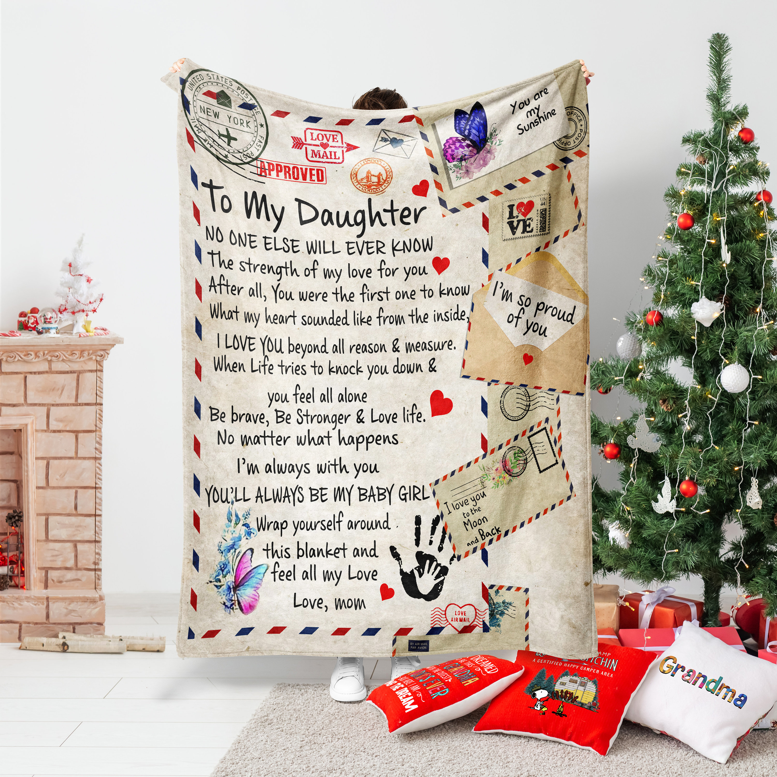 Personalized throw blankets for daughter sale