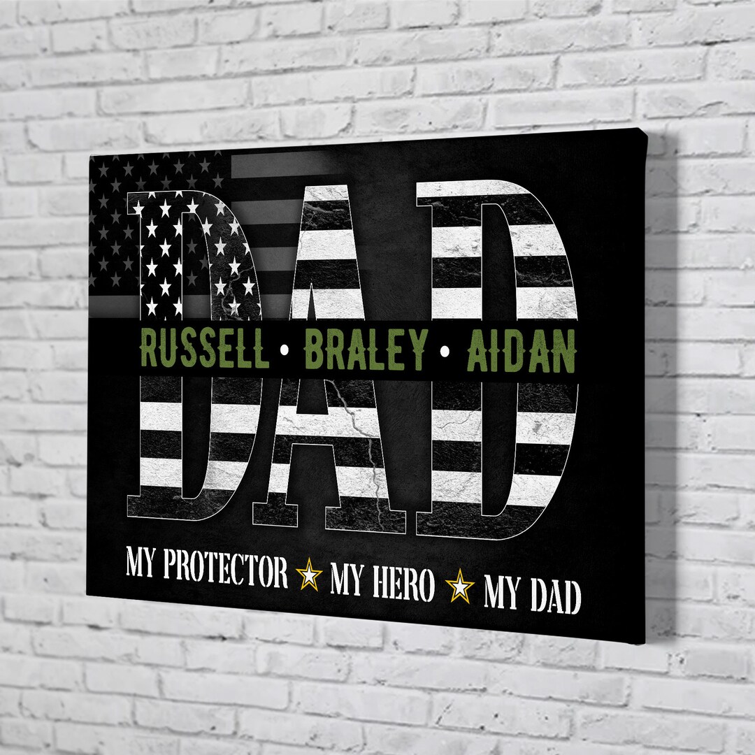 Personalized Veteran Horizontal Canvas - Upload Photo - Gift Idea For Veteran/Birthday main image 1