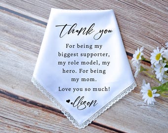 Handwritten Note Wedding Handkerchief: Personalized Keepsake Gift
