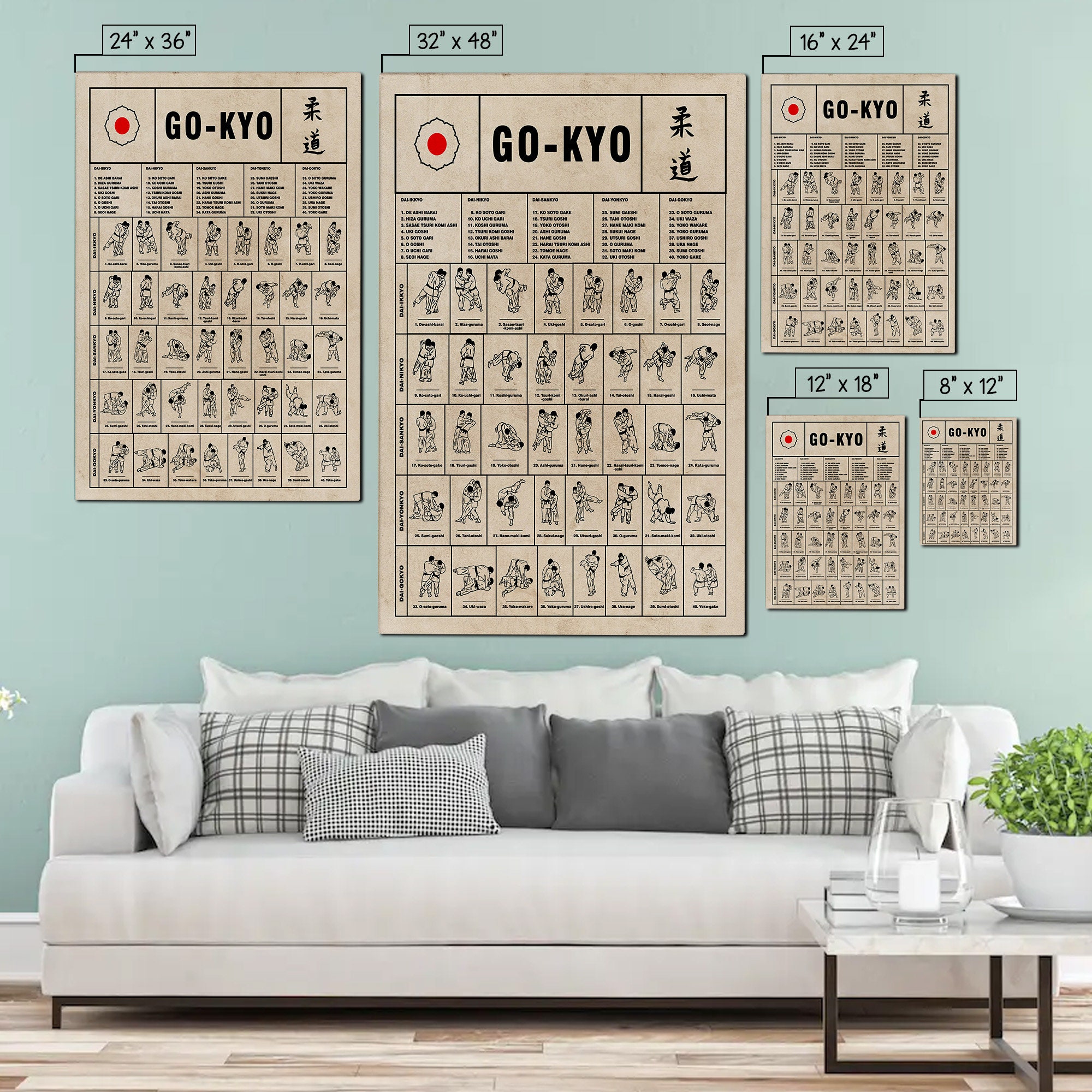 Go-kyo Poster, Judo Poster, Judo Gift Ideas, Judo Present, Judo Wall ...
