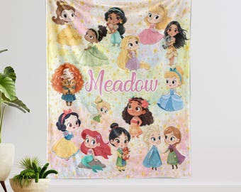 Personalized Princess Baby Blanket - Princess Baby Blanket - Personalized Princess Name Blanket Personalized Princess Baby Blanket