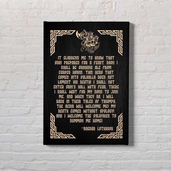 Ragnar Lothbrok Viking Quote Poster: Norse Man Cave Art