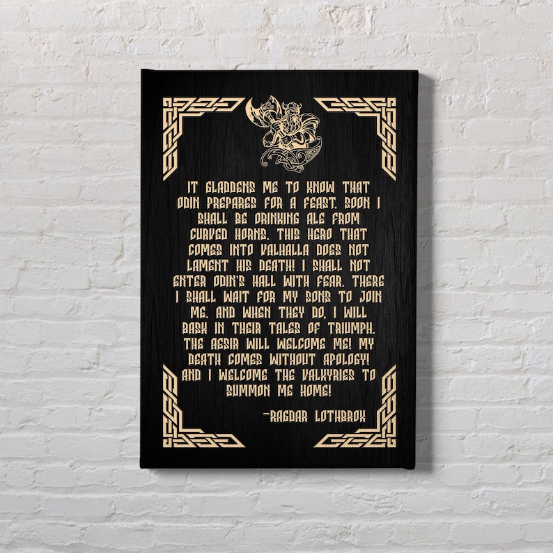 Poster Viking, Canvas Viking, Viking's Gift, Art Man Cave Norse, Viking Gift, Viking Gift For Him, Gift Wall Decor