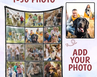 Personalized Photo Fleece Blanket: Custom Family Pet Memorial Throw