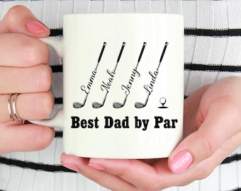Personalized Golf Dad Mug, Dad by Par, Father's Day Gift
