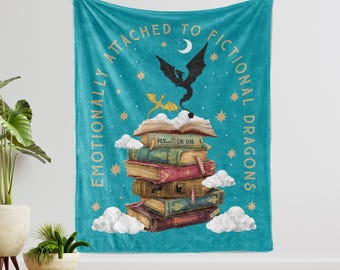 Fictional Dragons Fleece Blanket: Fantasy Romance Reader Gift