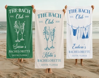 Custom Bachelorette Beach Towel, Personalized Vacation Pool Towel, Bridesmaid Gift