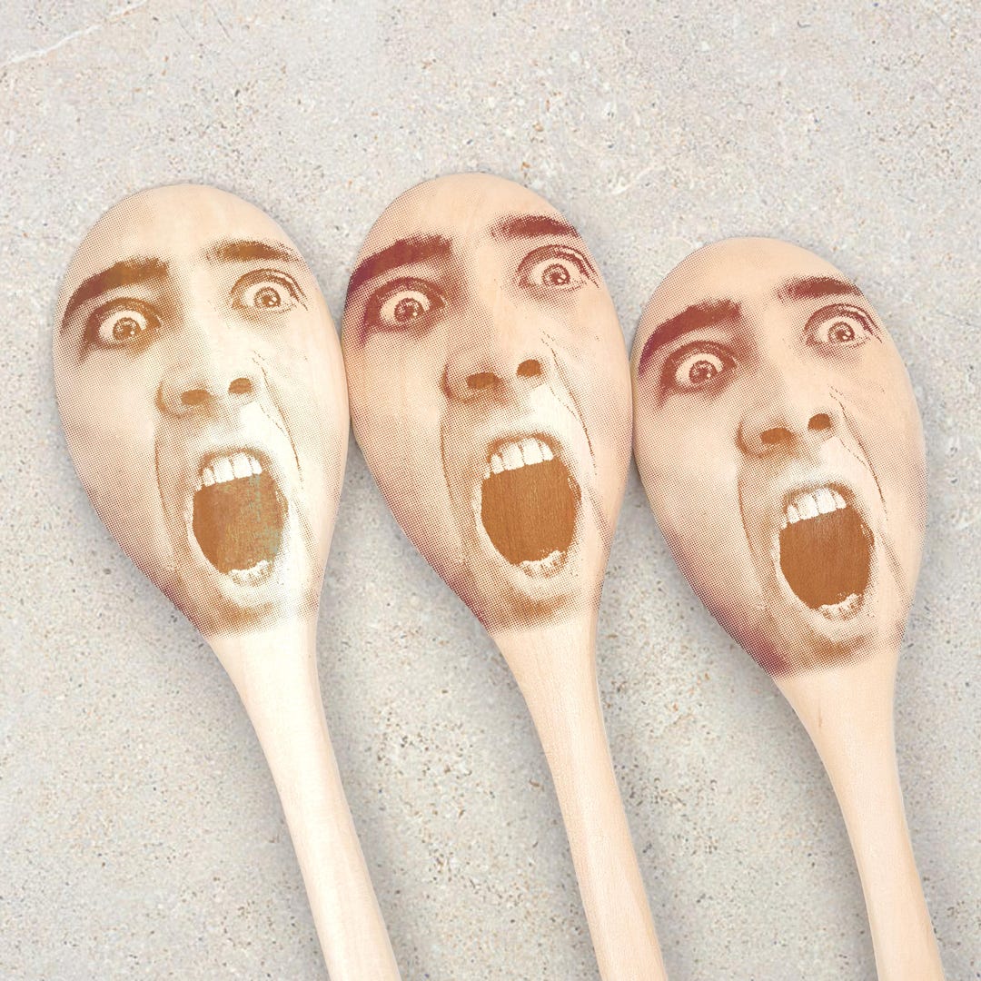 Wooden Spoon Carved With Funny Faces, Quirky Spoons, Unique Presents ...