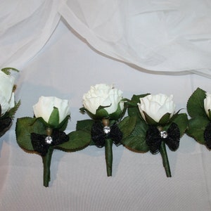 solapa, pin, boda 2024, flor para novio, boutonniere, boutonniere pin de solapa blanco y negro con pedrería