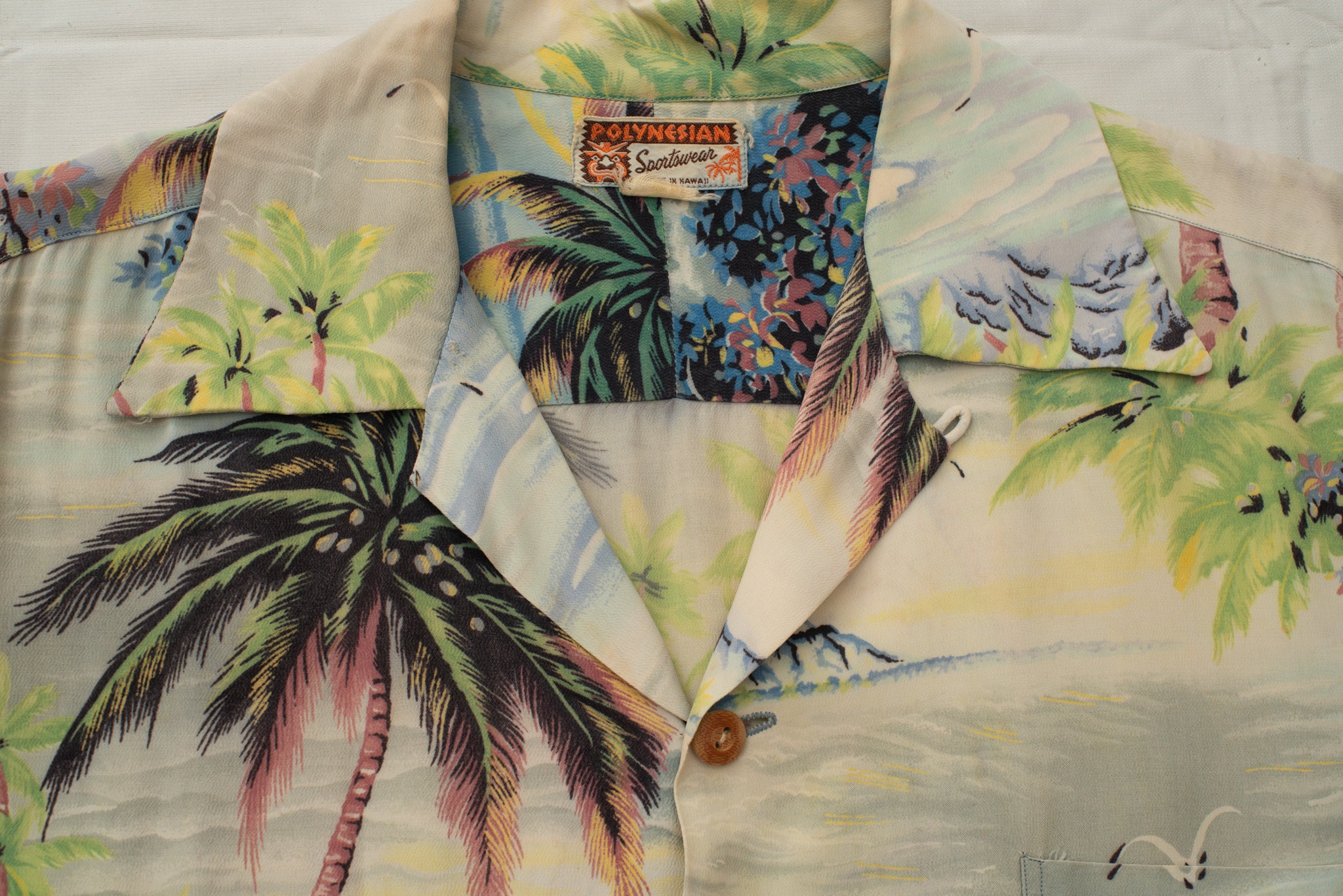 VINTAGE Polynesian Sportswear Early 50s ALOHA SHIRT Hawaiian - Etsy