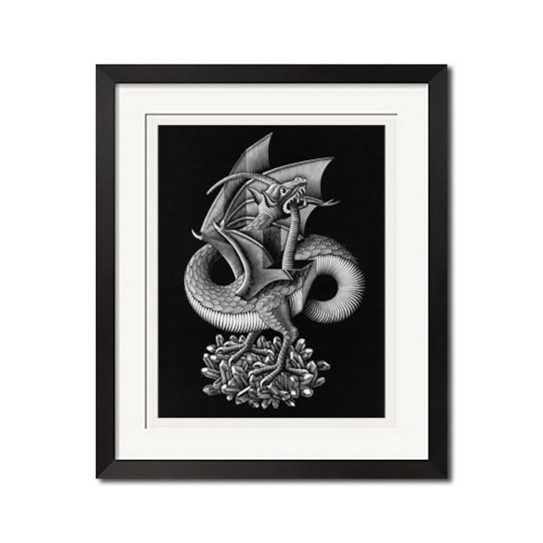 M.C. Escher Dragon Poster Print 0173 - Etsy