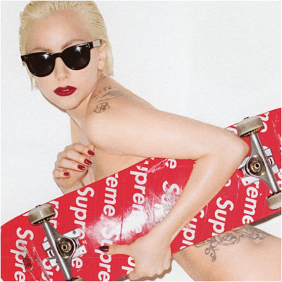 Skateboard Lady Gaga Supreme Poster Sexy Girl Exclusive