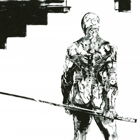 17x22 - Metal Gear Solid x Yoji Shinkawa Cyborg Ninja Poster Print 0875