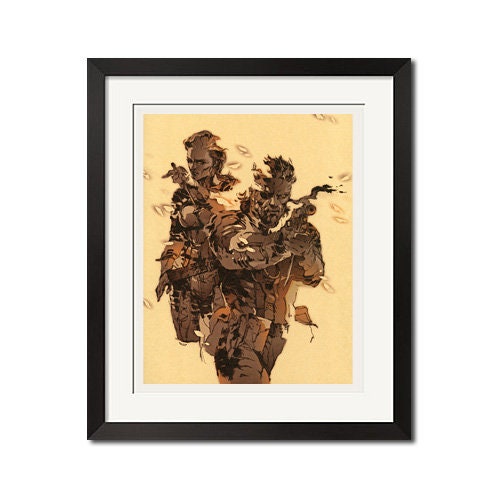 17x22 - Yoji Shinkawa X Naked Snake X the Boss Poster Print 0579