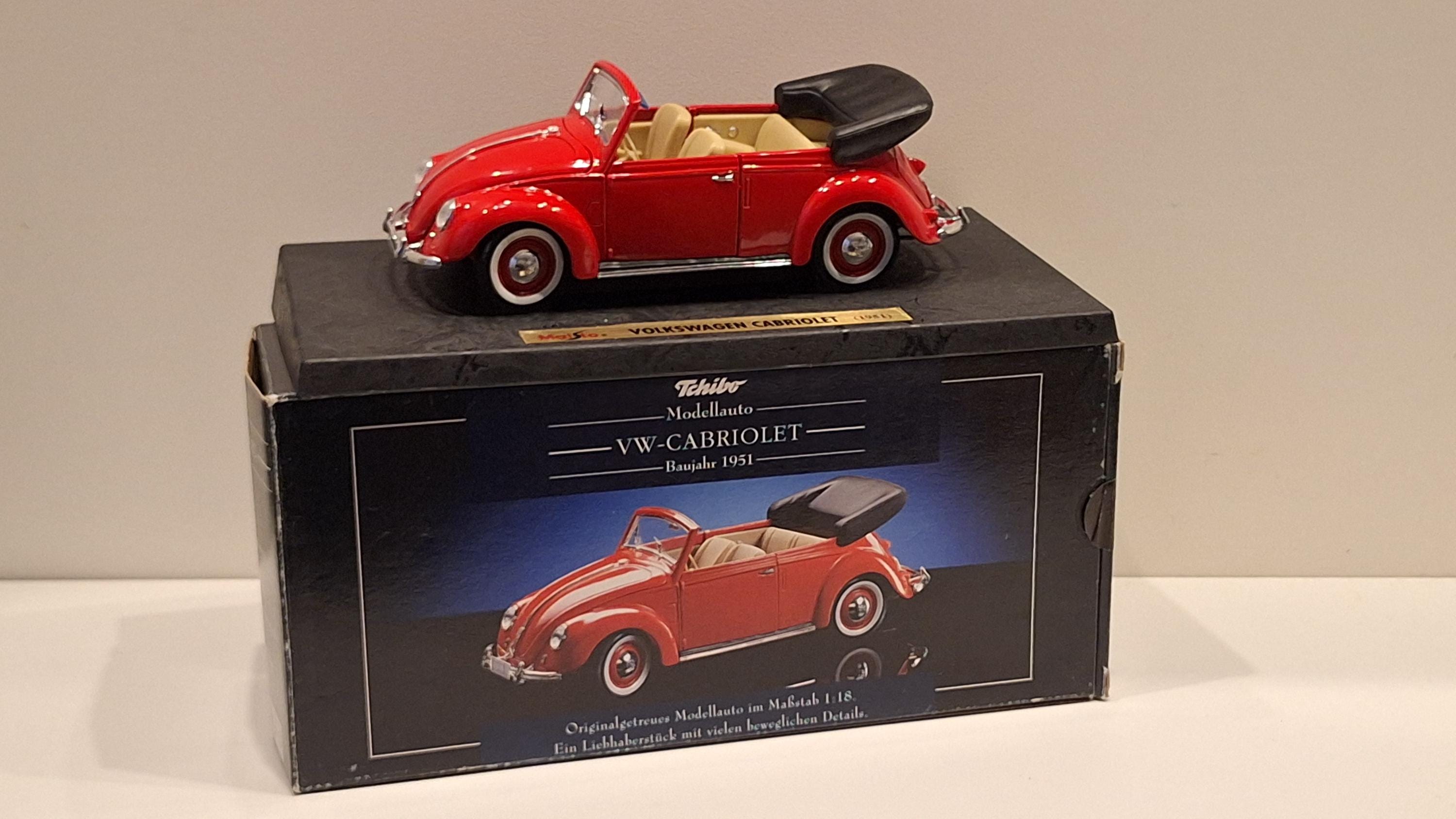 VOLKSWAGEN Cabriolet 1951 / Maisto Tchibo Edition 1/18 Scale/boxed