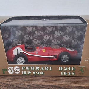 Ferrari D246 Model Car – 1958, R69 Collection / Brumm / 1:43 Scale / Boxed / Diecast Vintage Car Model /Car for Collectors