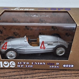 Auto Union Tipo D Model Car – 1938, R109 Collection / Brumm / 1:43 Scale / Boxed / Diecast Vintage Car Model /Car for Collectors
