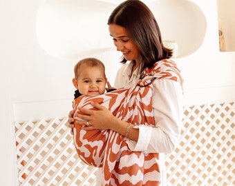 Zubu Baby Ring Sling - Sehr weiche Babytrage - Baumwolle/Bambus - Bestes Baby Geschenk - Zebra Design