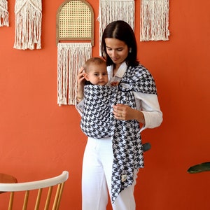 Écharpe de portage pour bébé Zubu Porte-bébé très doux Coton/bambou Meilleur cadeau pour bébé Design patte d'oie image 5