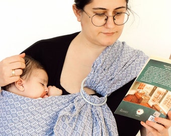 Zubu Baby Ring Sling Porte-bébé - Porte-bébé - Écharpe de portage - Diamant - Doux - Moins de transpiration