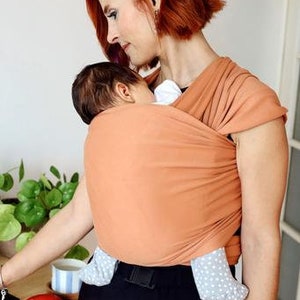 Porte-bébé extensible Zubu Porte-bébé mains libres pour nouveau-né à tout-petit Uniquement sur Etsy. Élégant et confortable pour les parents image 3