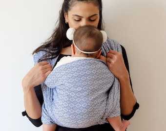 Zubu Baby Wrap Carrier - Porte-bébé en jacquard de coton doux tissé - Parfait pour la douche de bébé, le porte-bébé, le porte-bébé