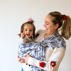 Portabebés de aro - 100 % algodón - El mejor regalo para baby shower - Diseño de leopardo