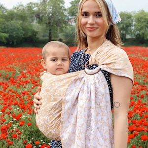 Zubu Baby Ring Sling Baby Carrier %100 Cotton Baby Sling Soft Baby Wrap Spring Branch image 3